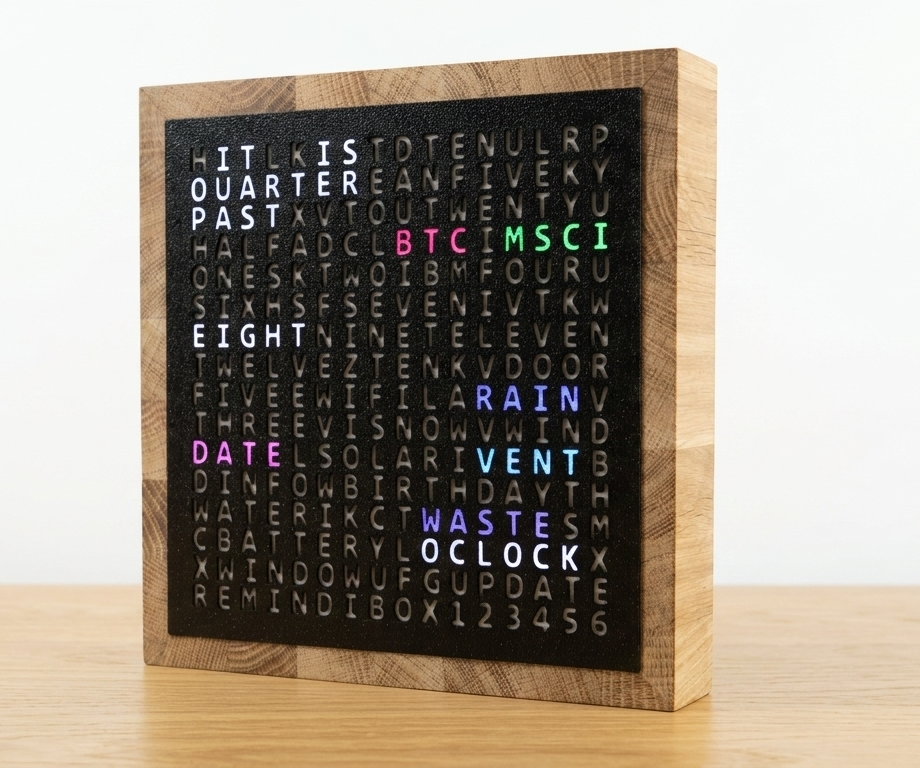 WordClock with illuminated words